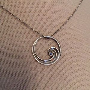 Brilliant Earth sapphire wave necklace